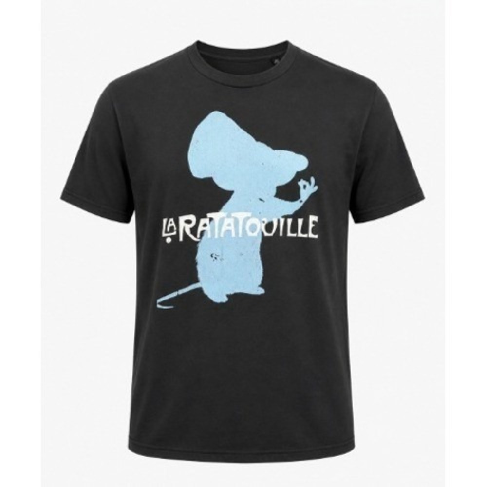 Disney Pixar Ratatouille Remy Silhouette Men's Black Graphic T-Shirt